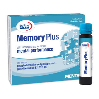 ویال خوراکی یوروویتال مدل Memory Plus با طعم پرتقال بسته 6 عددی